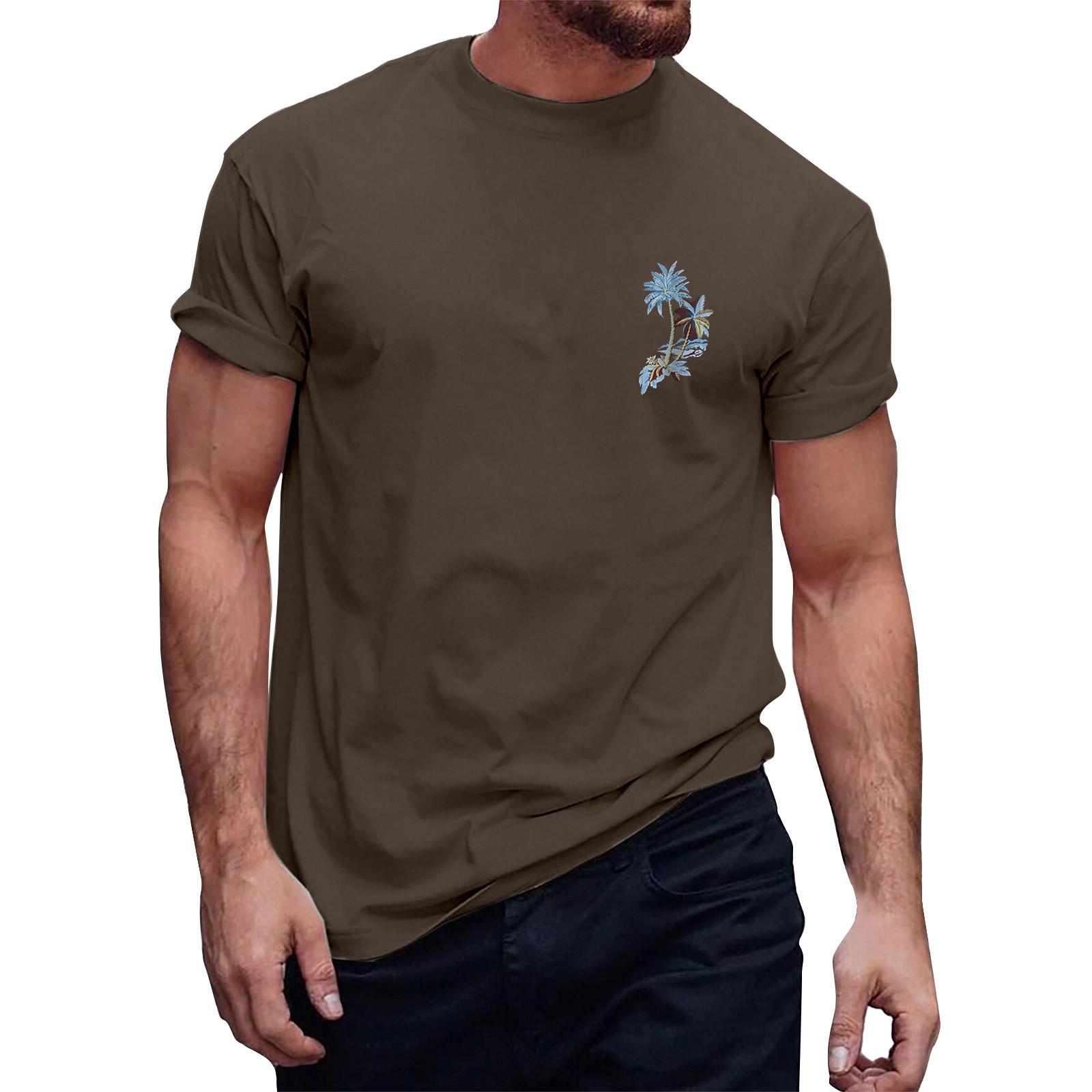 

Мужская футболка Футболки с графическим текстом Pool3D печать Уличная повседневная одежда с короткими рукавами и принтом Базовая одежда XXXL кофейный