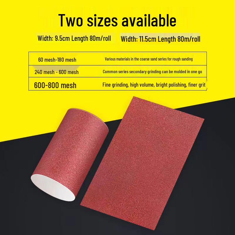 4-inch Hand-Tear Sandpaper Roll for Woodworking and Metal Polishing TJ113