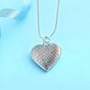 High-quality 925 sterling Silver cute Heart photo frame Necklaces For Women Fashion Party boutique Accessories Jewelry Gifts