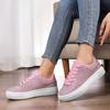 TUINANLE Damen Plateauschuhe Strass Dicksohlen Rosa Designer Schuhe Glänzende Kristall Sneakers Trend Casual Sneakers