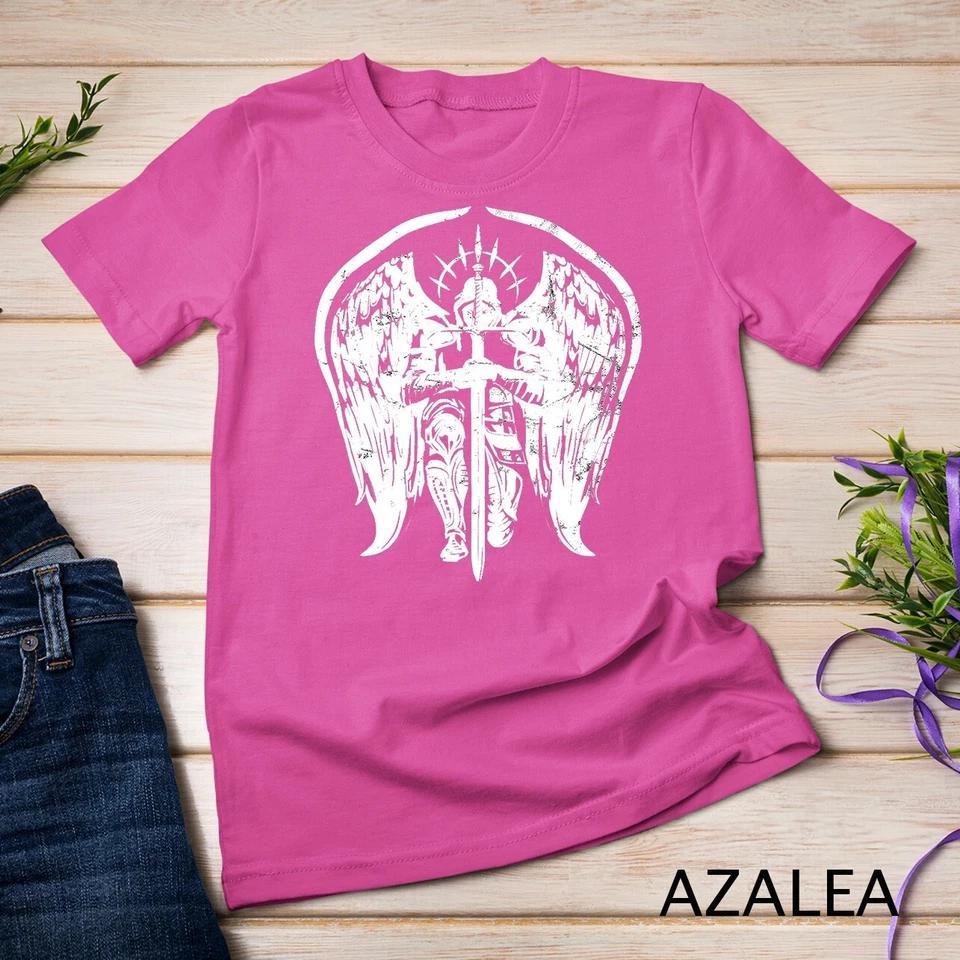 Angel Archangel Michael Christian Warrior Gift Unisex T-shirt 8 S