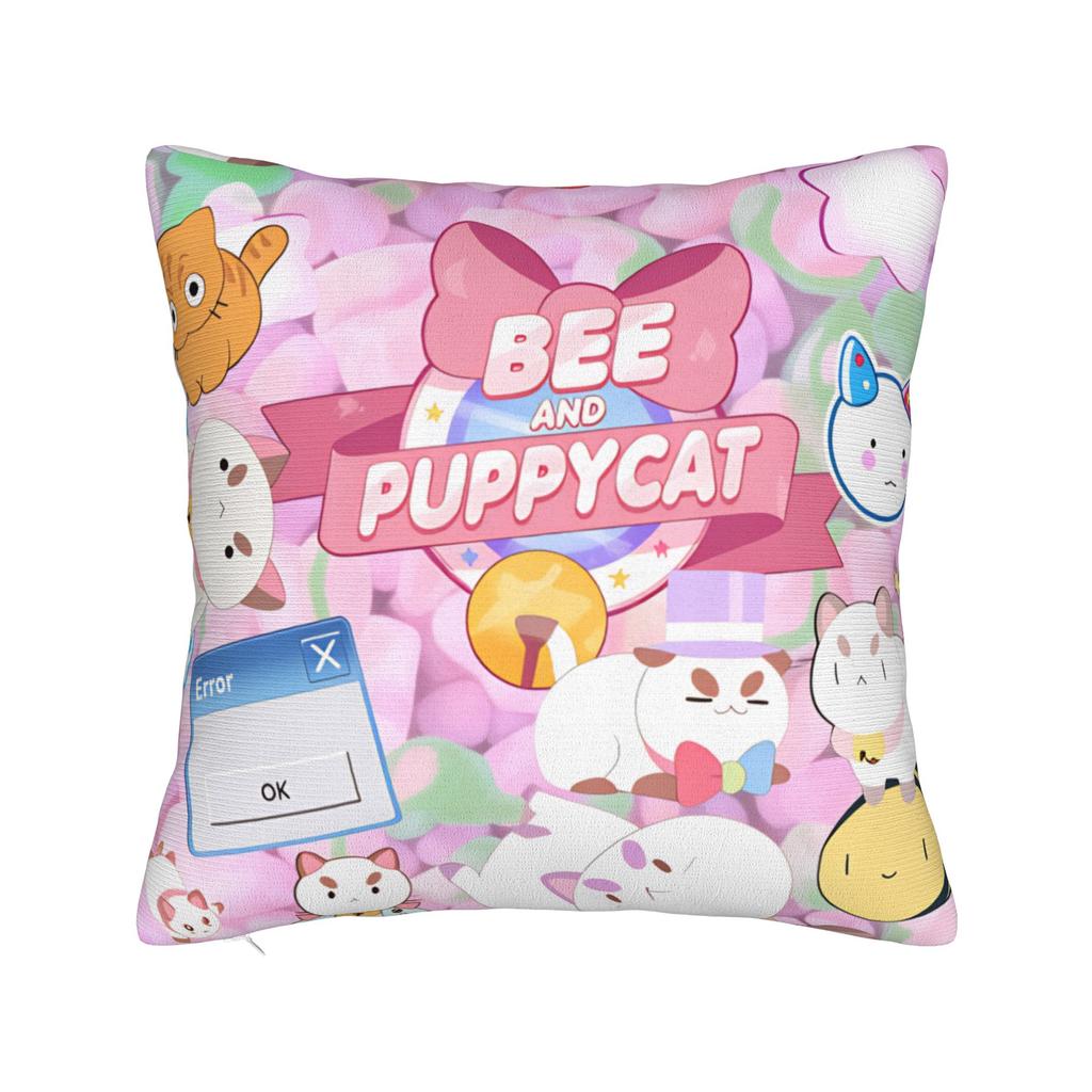 Pillow Cover B-Bee And P-Puppycat Morden Pillow Case For Sofa Bedroom Home Decor Pillowcases