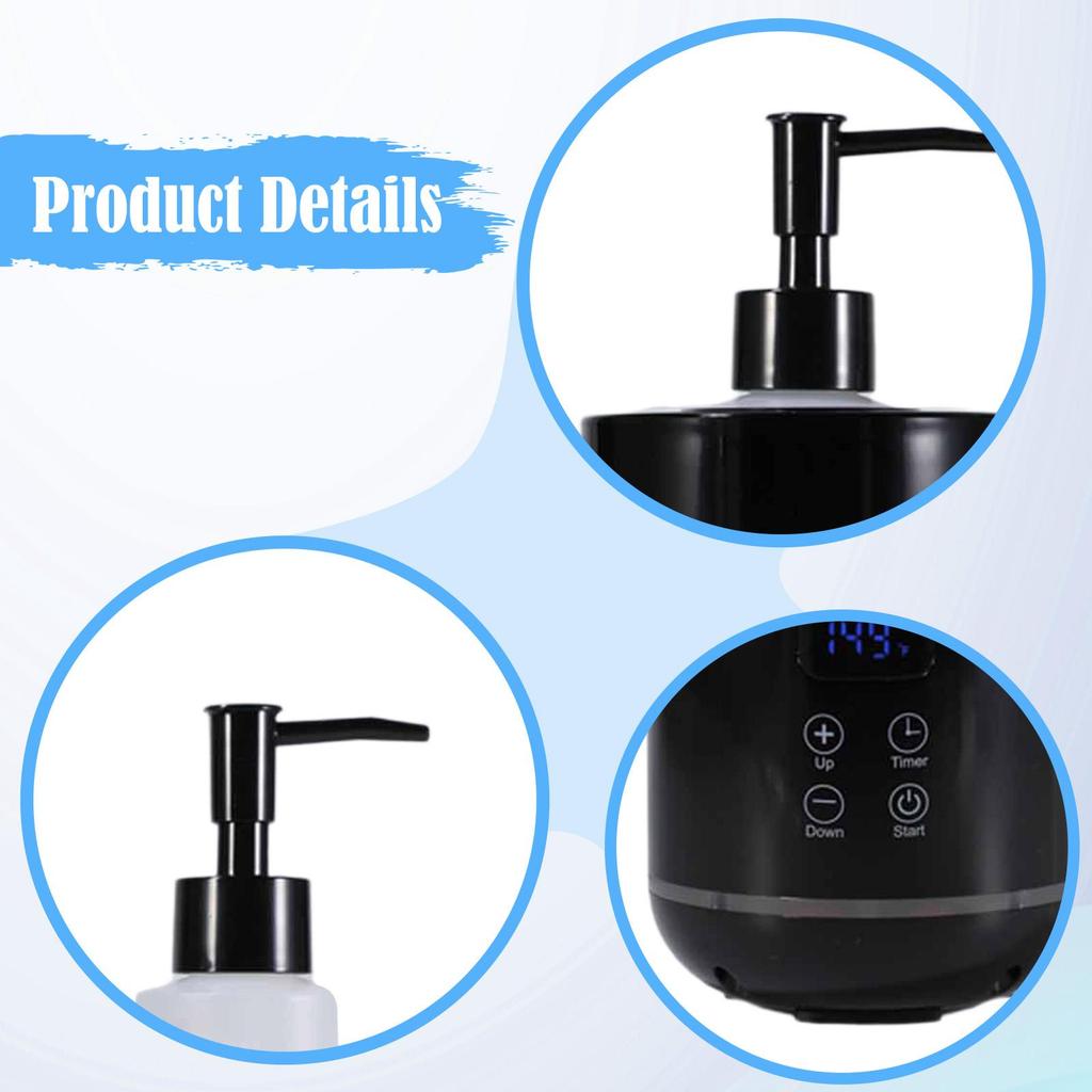 Massage Oil Warmer Home Adjustable Temperature SPA with Bottle Dispenser White