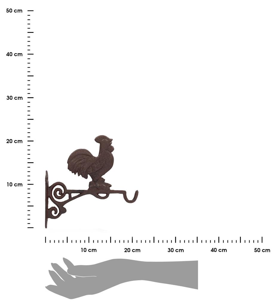Uchwyt Żeliwny Ścienny Kogut 21 Cm