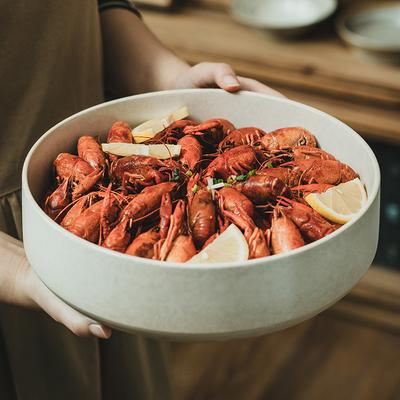 Vintage Matte Bowl Large Bowl Japanese Ceramic Bowl Household Vegetable Bowl Soup Bowl Restaurant Salad Bowl Tableware Kit