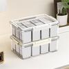 High Capacity Clear Craft Organizer Box Beads Storage Container with 4 Inner Boxes Large Capacity Clear Card Holder