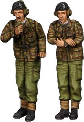 Valkyrie Miniature Scale Resin British Army of the Rhine Tank Crew German Includes 2 Figures and 1 VM35014 1/35 Kit (BAOR) Set, 1960s-1970s, Bust,