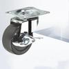 Shengbei 3-inch Silent Rubber Caster Wheels with Side Brake