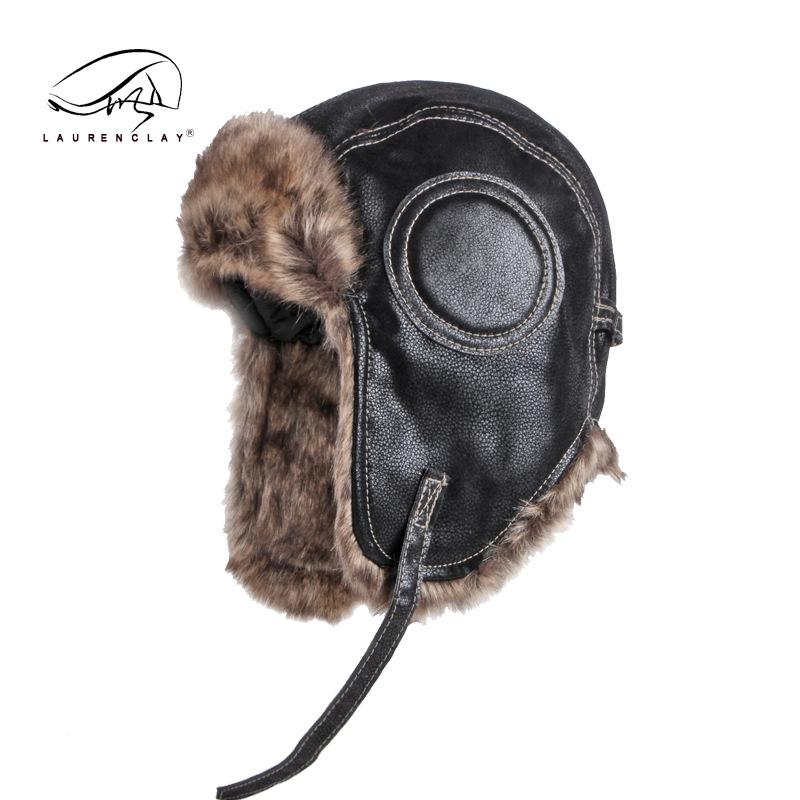 

Northeast hat men s autumn and winter imitation leather outdoor windproof cycling hat women s ear protection warm pilot hat XL [about 58-60cm] зелений