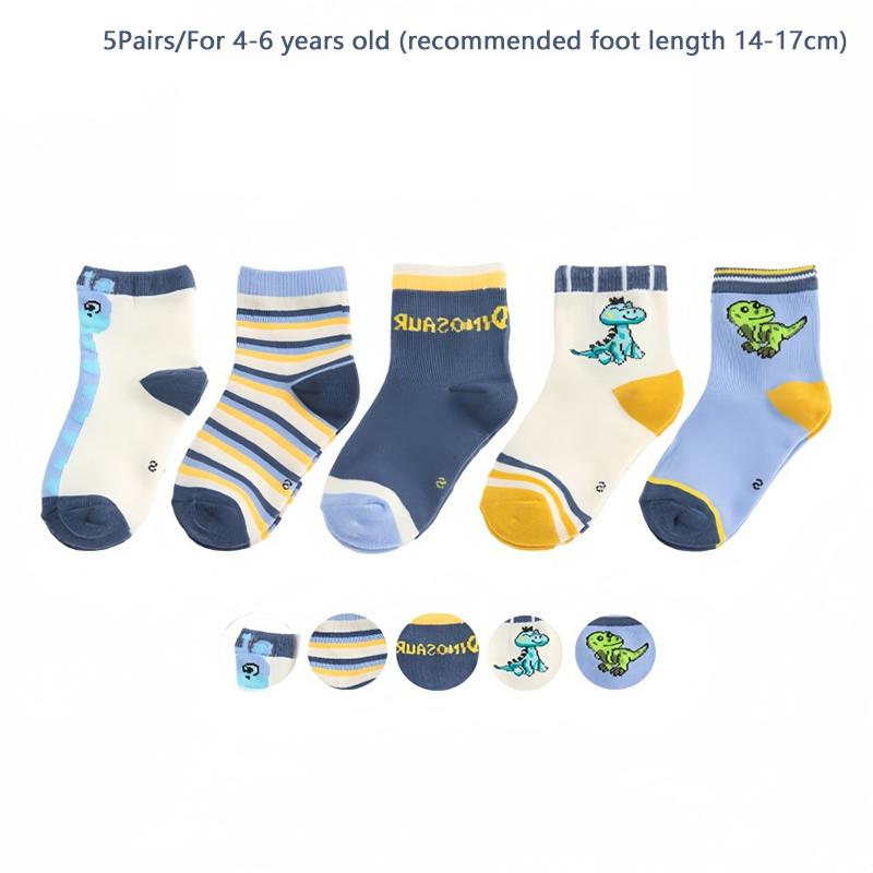 5 párů/lot Dětské ponožky Novorozenci Kojenci Roztomilé Kreslené Série Měkká Bavlna Síťovina Krátké Ponožky Pro 0-24 Měsíců Chlapec Dívka Dětské Ponožky