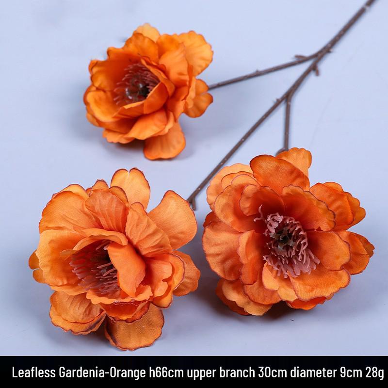 Wedding Aisle Decor: Orange Artificial Hydrangea Bouquet