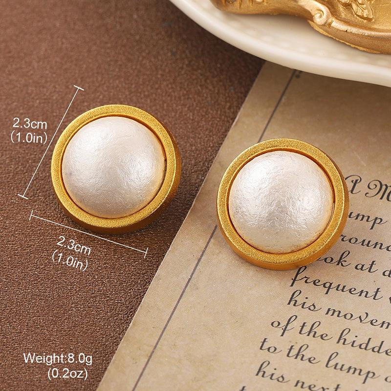 Medieval vintage retro earrings Van Gogh oil painting series dripping oil flower pearl fringed versatile earrings