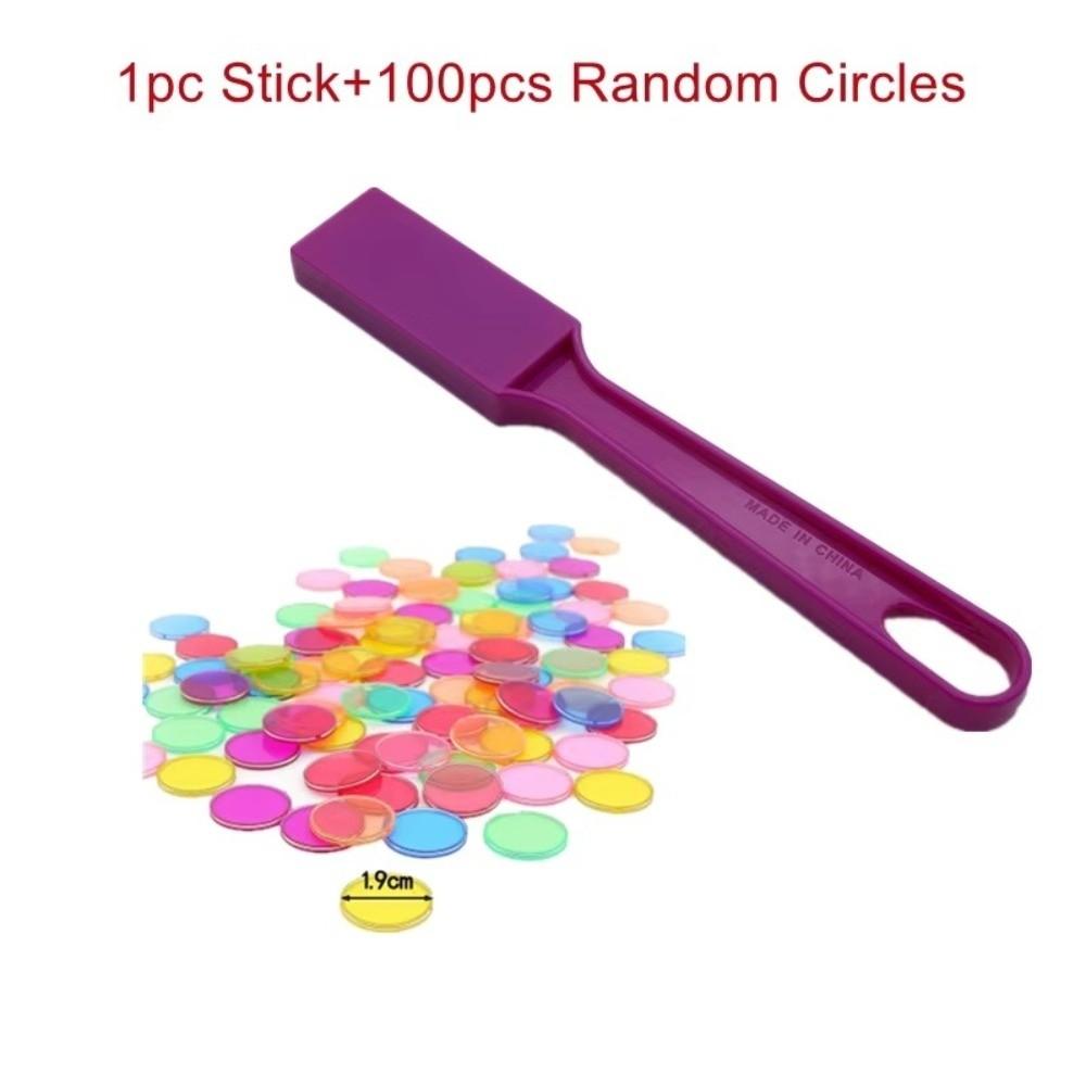 ABS Bingo Wand Set Color Sorting Magnetic Chip Set New Educational Game Set for Children