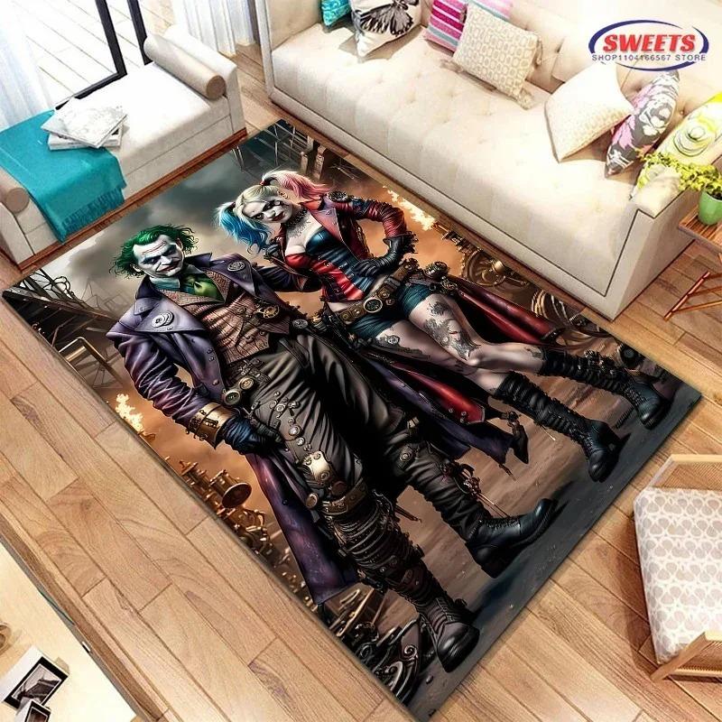 Cartoon Joker Muster Lustiger Bedruckter Teppich Wohnzimmer Schlafzimmer Küche Badezimmer Flur Teppich Heimdekoration Rutschfeste Fußmatten