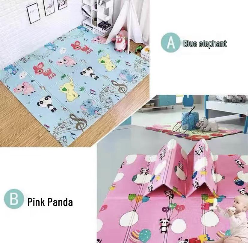 Foldable XPE Baby Crawling Mat: Thick, Odorless Foam Floor Mat for Infants.