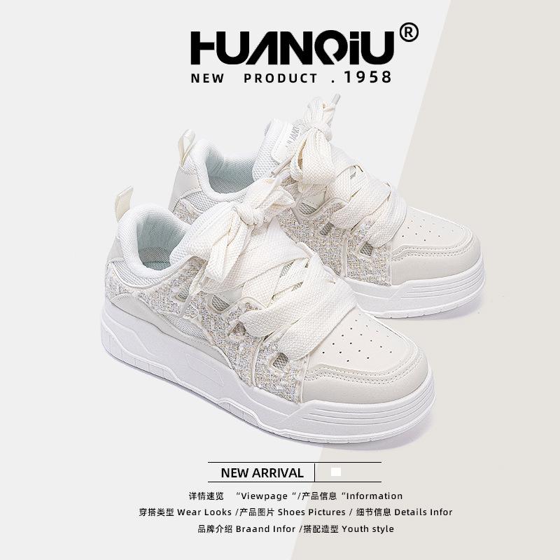 Global Platform White Shoes Women's ZHQ68001 Summer New Shoes Versatile Niche Casual Board Shoes Women