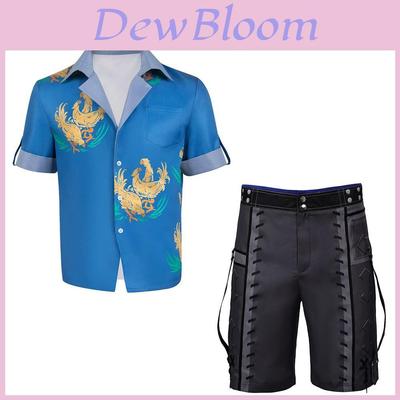 Final Fantasy Vii Cloud Strife Cosplay Shirt With Polyester Blend For Anime Role Play