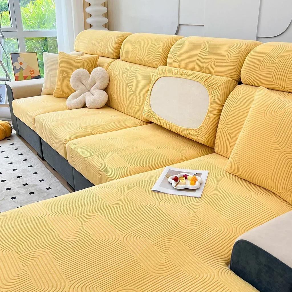 1Pc Jacquard Sofa Seat Covers Stretch Sofa Couch Cover For Living Room Sofa Cushion Cover Protector Removable Washable Slipcover