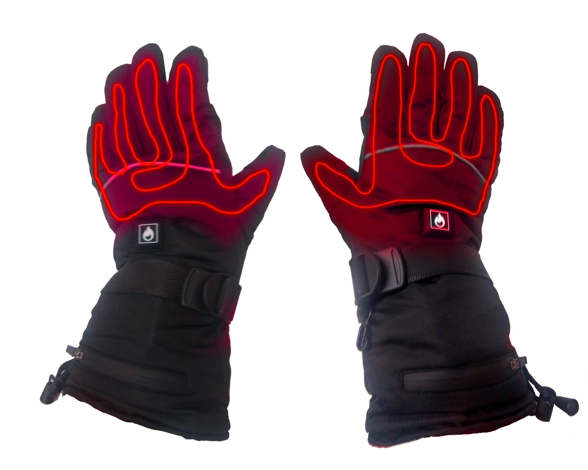 

Sankin Shoji Heated One Size Fits Black Gloves, All, чёрный