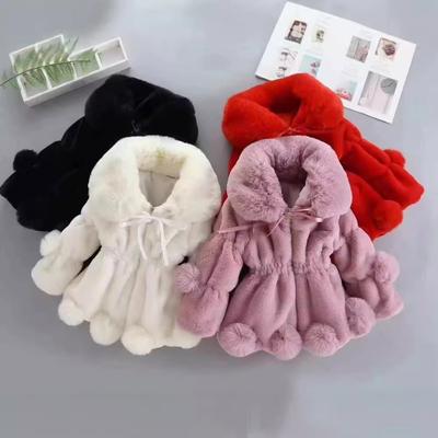 Baby Mädchen Warme Wintermäntel Dicken Kunstpelz Mode Kinder Kapuzenjacke Mantel für Mädchen Oberbekleidung Kinder Kleidung