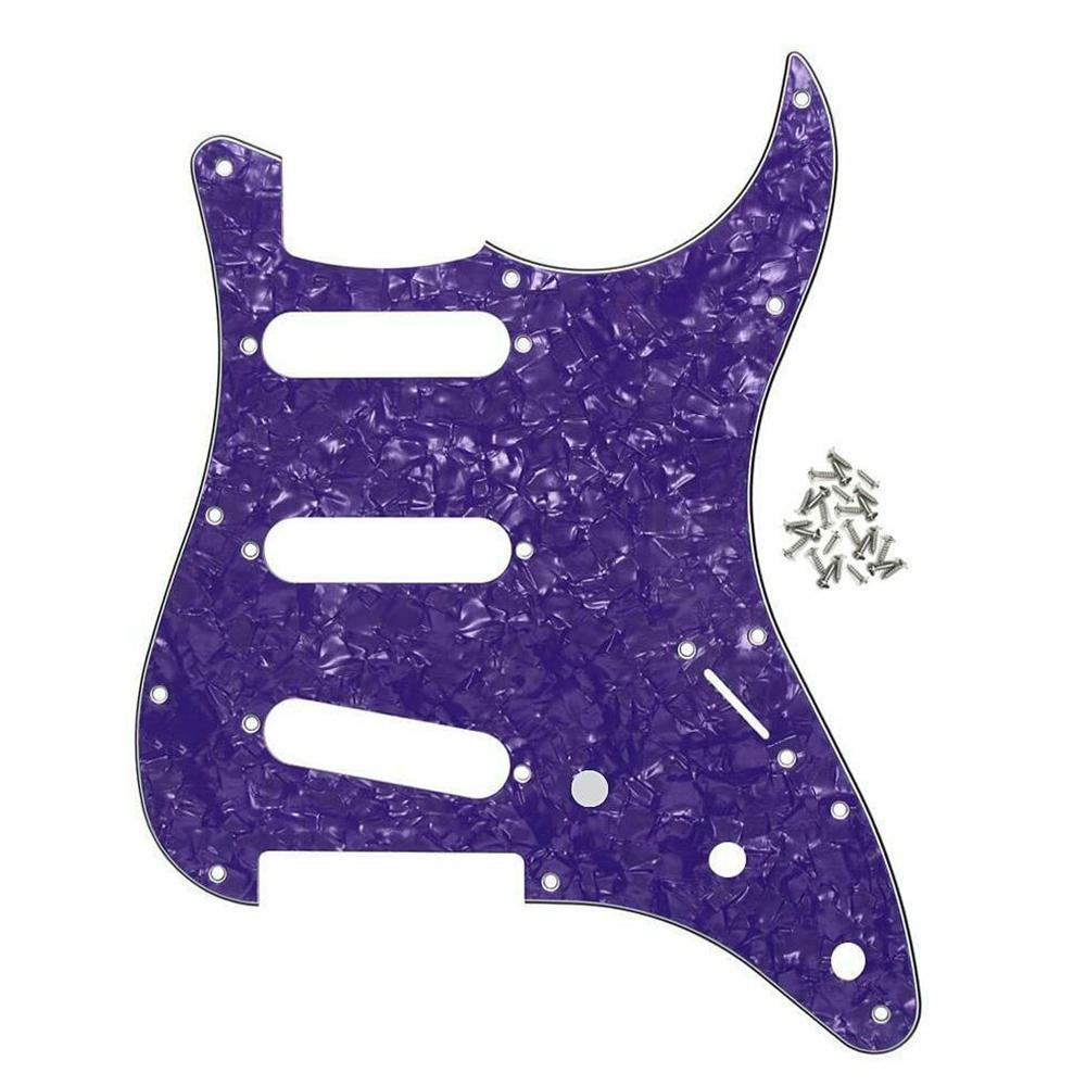 1pcs SSS Electric Guitar Pickguard 3 Ply 11 Holes with Screw  for FD ST Style Guitar Parts Replacement