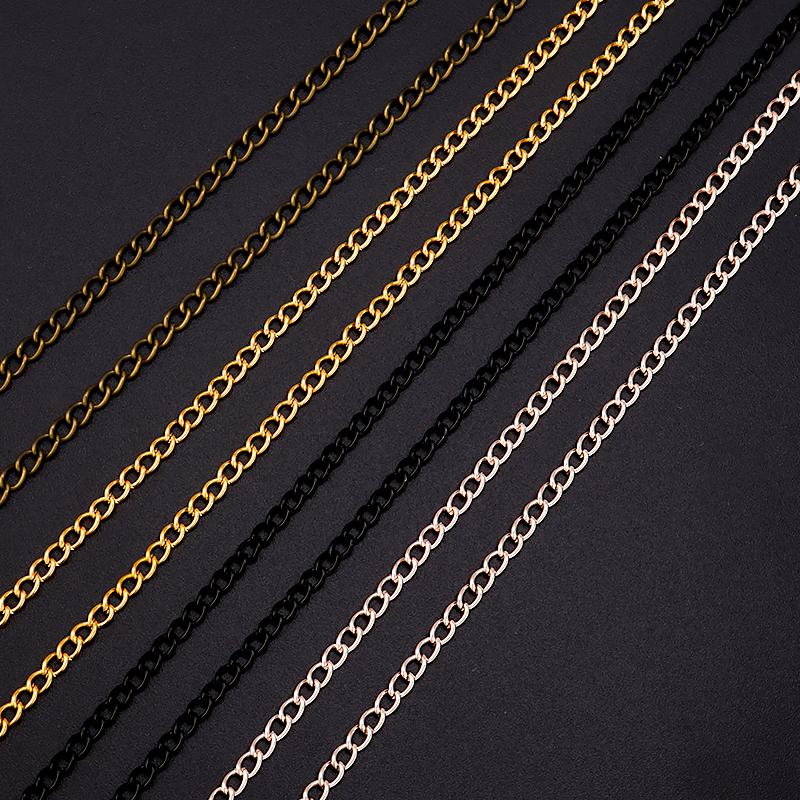 10m/Lot Tail Extender Chain Long Open Link Ring Extended Extension Necklace Chains For Jewelry Making Supplies Wholesale