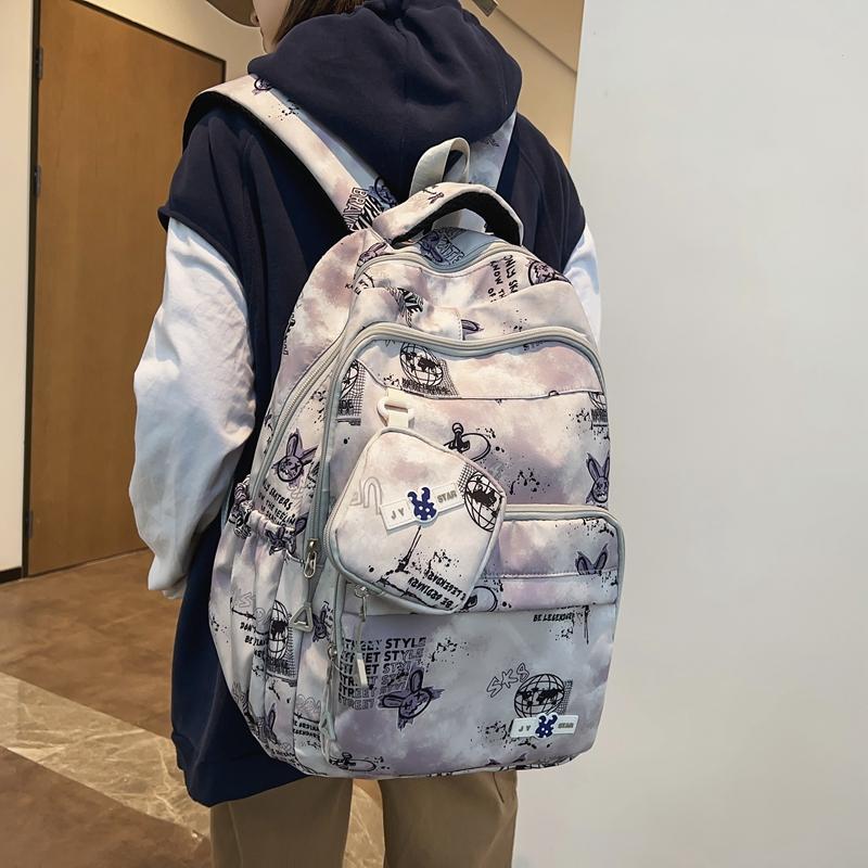 Студенческая школьная сумка кампуса с принтом граффити — фото 6