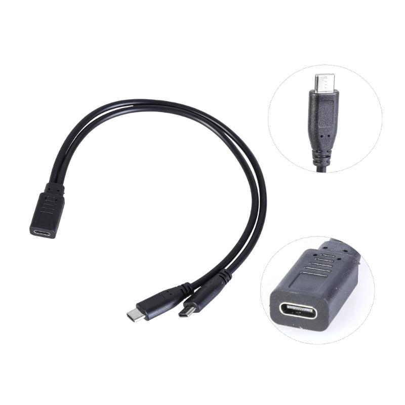 Cavo Sdoppiatore da Tipo C Femmina a Doppio Tipo C Maschio, Cavo di Alimentazione Tipo C, Carica Multipli Gadget Tipo C da 1 Sorgente USB