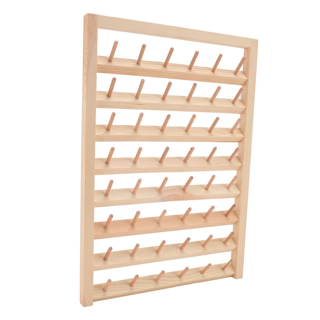 48 Spools Thread Rack Wall Mounted DIY Eco Friendly Embroidery Spool Thread Organizer for Household