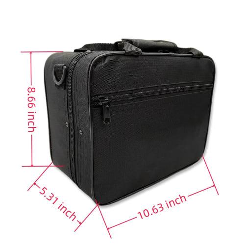 Yinfente Bb Flat Pocket Trumpet for Beginners, Includes Student Cleaning Cloth, Silver-Plated 7C Mouthpiece, Hard Case, and White Glove (Black)