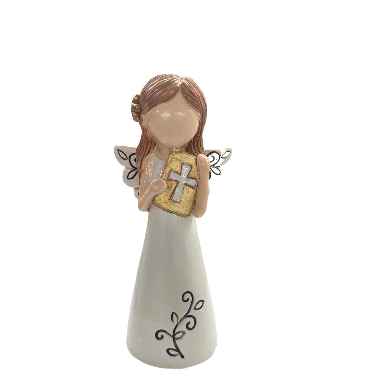 Holding Love Wings Little Angel Home Resin Crafts Ornament Blowing Horn Angel Fun Decoration Desktop Atmosphere Ornament