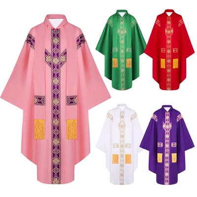 Catholic Priest Chasuble Church Mass Vestment Robe Chasuble Priest Vintage Baggy Robe Gown Cape