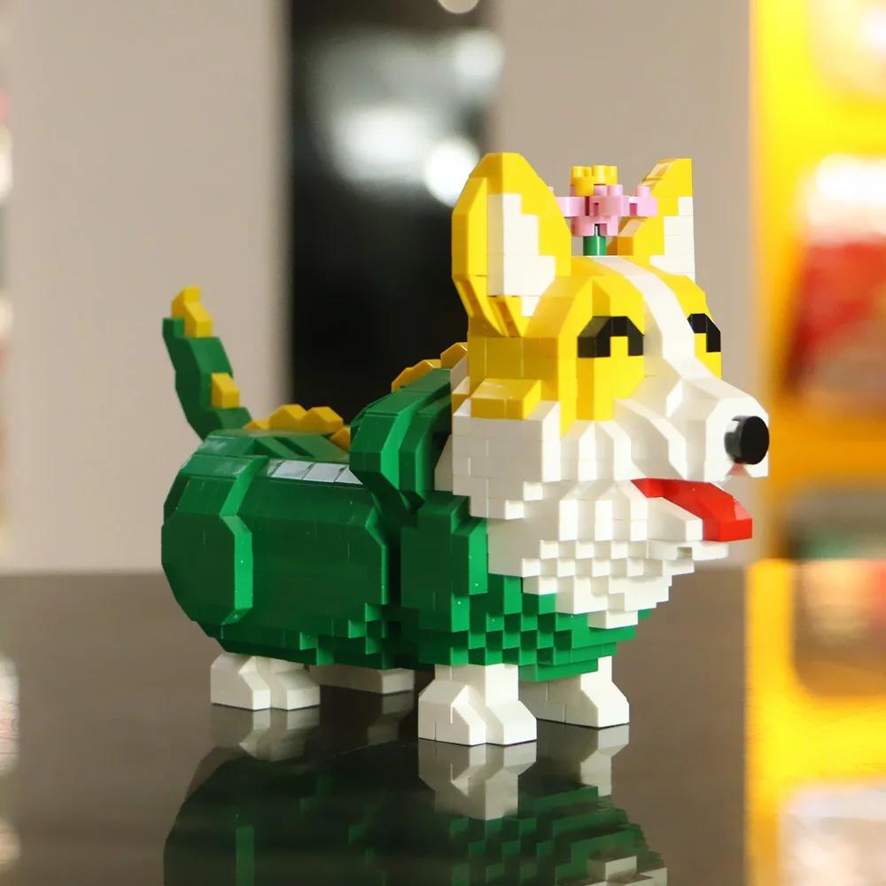 High-Quality Cute High-Quality Corgi Compact size High-Quality Animal High-Quality Building High-Quality Blocks Construction set High-Quality Dogs