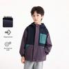 Little Yinman Boys' Color-Block Fleece Hooded Jacket