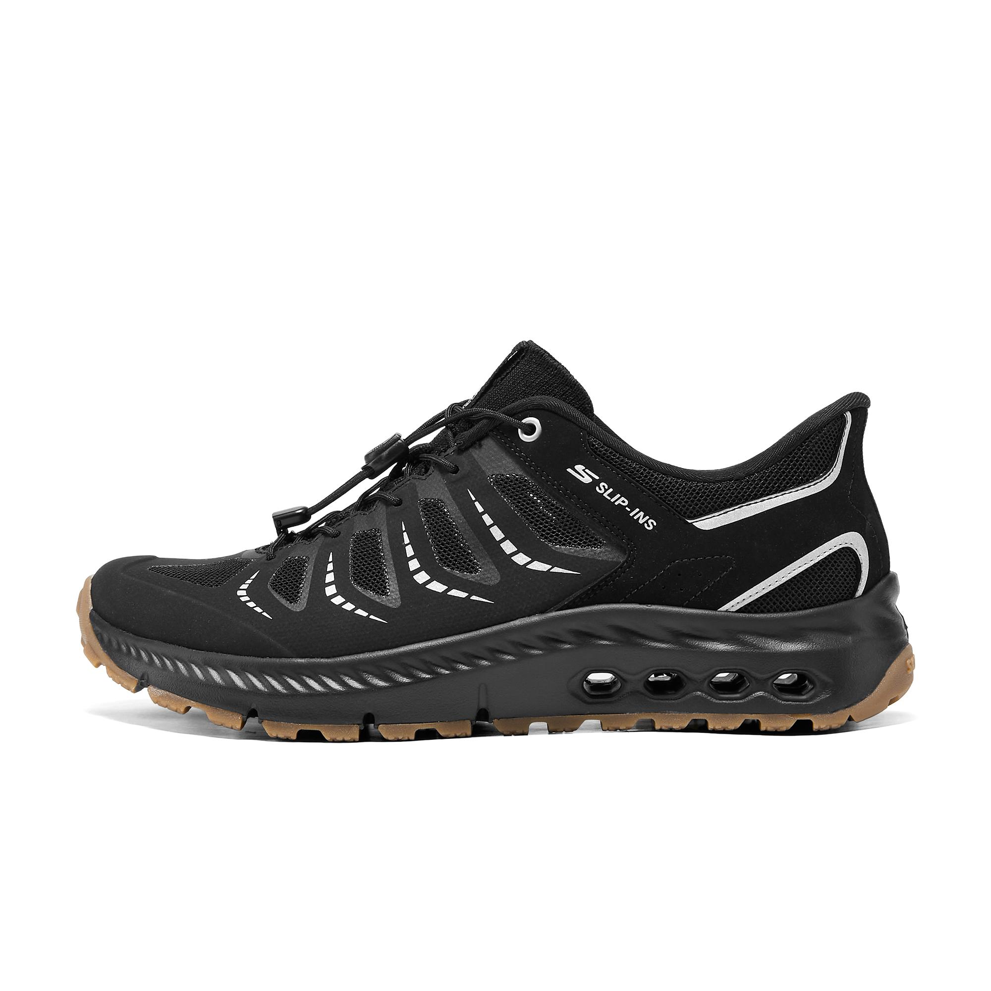 Skechers Outdoor Womens Comfortable Soft Low-Top Casual Shoes Women sneakers Black 180279-BKSL 35