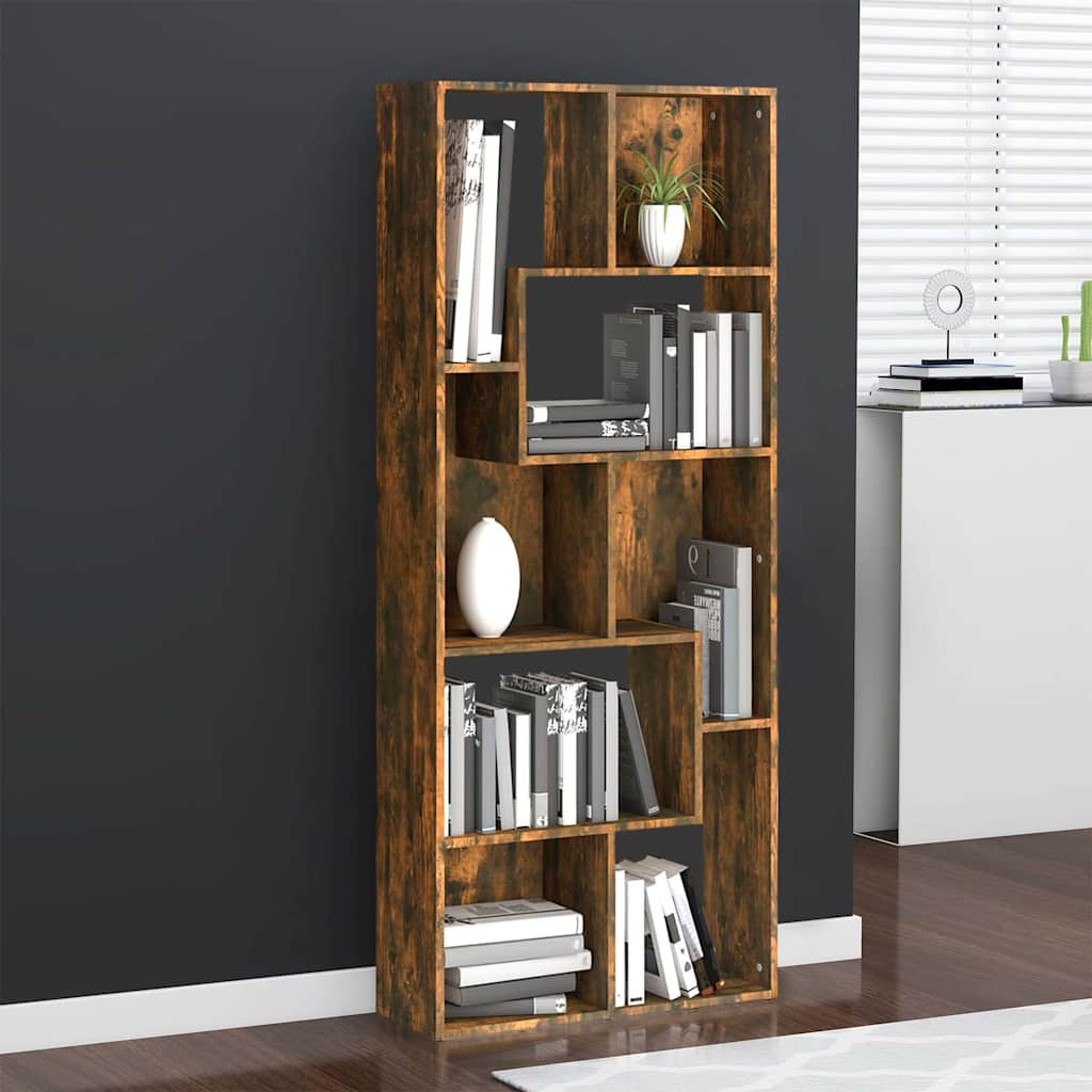 Bookshelf Smoked Oak 67 x 24 x 161 cm Wood Based Material
