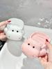 Cartoon Hippo Soap Box Waterproof Moisture-proof Household Decoration Creative Cute Ceramic Drain Punch-free Washbasin Soap Box