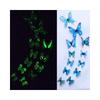 12 Pz/set Farfalla Luminosa Adesivi Murali Soggiorno Farfalle Per La Decorazione Della Festa Nuziale Casa 3D Frigo Decalcomanie Carta Da Parati