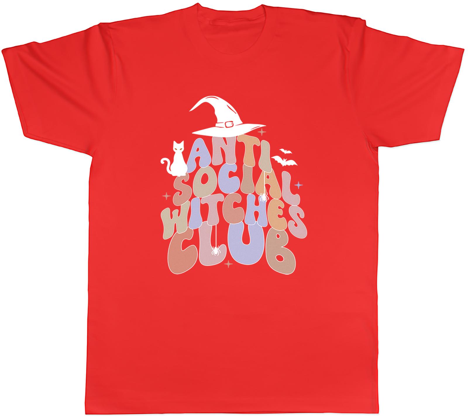 Anti Social Witches Club Funny Halloween Witch Mens TShirt Tee Gift Top S