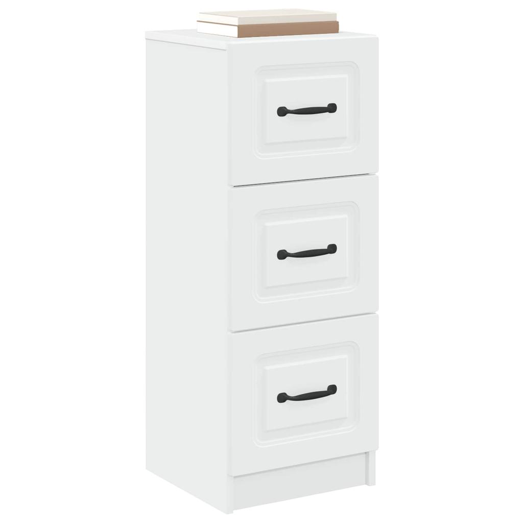 White Drawer Cabinet 33 x 34.5 x 87 cm Particleboard