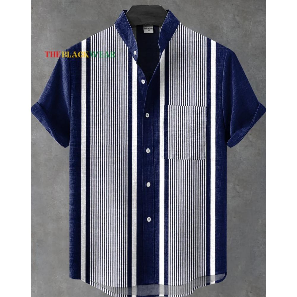 New Retro African Style Men's Retro Ethnic Tribal Short Sleeve Shirt Tops Fashion Casual Vacation Street Trend Men's Shirt Hawai