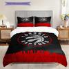 Toronto Raptors Bold Black Bedding(1 * Duvet Cover + 2 * Pillowcase, Without core)Bedding Set Soft and Comfortable Christmas Birthday Gift Bedding