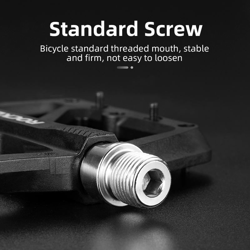 ROCKBROS Bike Pedals Nylon DU Bearing Ultra-light Mountain Non-Slip Bicycle Pedals Big Foot Road MTB Pedals Cycling Accessories