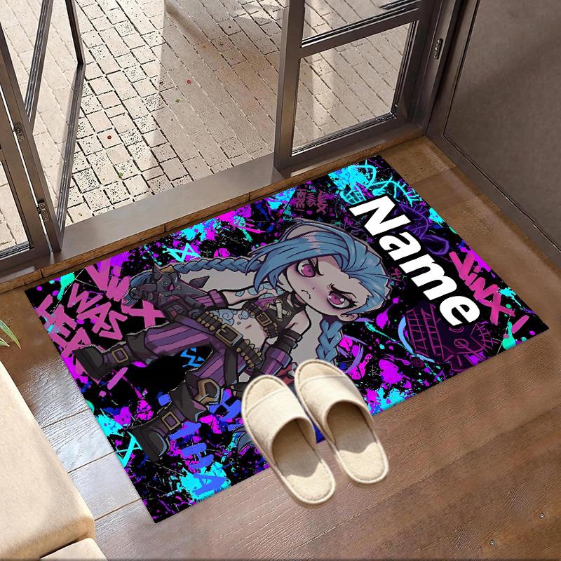 Custom Name Personalized Jinx Print Carpet, Versatile Home Decor Rug, for Playroom, Apartment, Balcony, Entryway, Hallway Gift