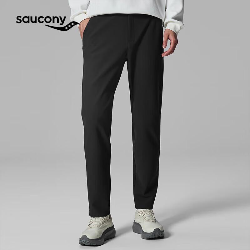 Мужские удобные трикотажные беговые брюки Saucony L чёрный