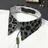 Leopard Print Faux Collar Fake Collar Women Detachable Collars Lapel Blouse Ladies Adjust Clothes Accessories Kraagje Nep Dames