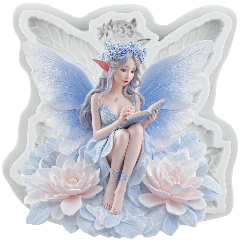 Flower Fairy Silicone Molds Fairy Fondant Mold Cake Decorating Tools Cupcake Topper Candy Chocolate Gumpaste Mold