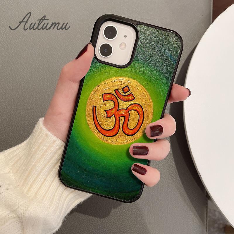 Yoga Aum Om Symbol Handyhülle für iPhone 11 12 13 14 Pro Max mini X XR XS SE 2020 6S 7 8 Plus Samsung Galaxy S21 S22 Hülle