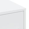 Narrow Bathroom Cabinet with Casters White Particleboard