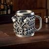 Engines Stainless Steel Cup Handmade Engines Coffee Cup For Car Enthusiasts Capacity Tea Mug For Home Or Office Unique 3D